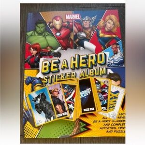 2025 Marvel Comics Be a Hero Complete 64 Sticker Card SET & Sticker Book Album